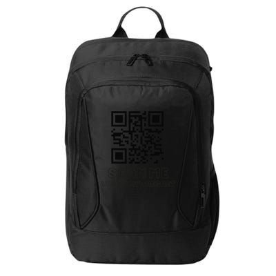 Funny Qr Scan Me Interactive Code For Humor Lovers City Backpack