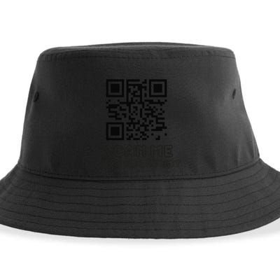 Funny Qr Scan Me Interactive Code For Humor Lovers Sustainable Bucket Hat