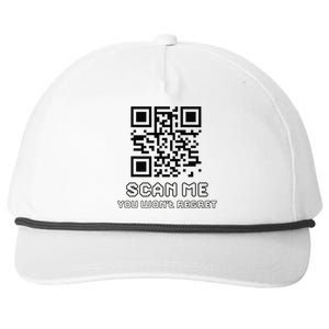 Funny Qr Scan Me Interactive Code For Humor Lovers Snapback Five-Panel Rope Hat