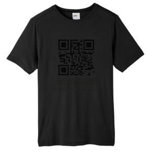 Funny Qr Scan Me Interactive Code For Humor Lovers Tall Fusion ChromaSoft Performance T-Shirt