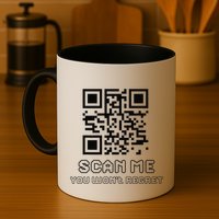 Funny Qr Scan Me Interactive Code For Humor Lovers Mug