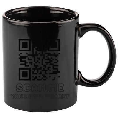 Funny Qr Scan Me Interactive Code For Humor Lovers 11oz C Handle Ceramic Mug