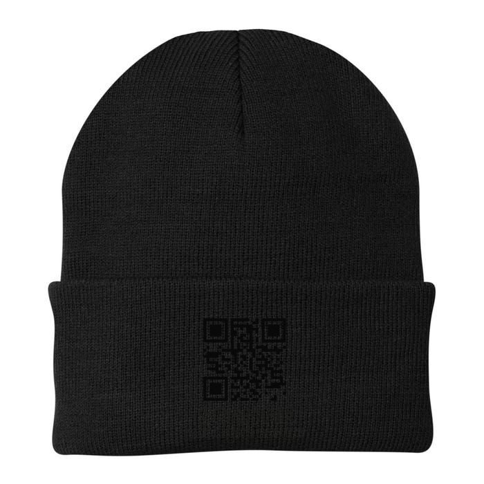 Funny Qr Scan Me Interactive Code For Humor Lovers Beanie