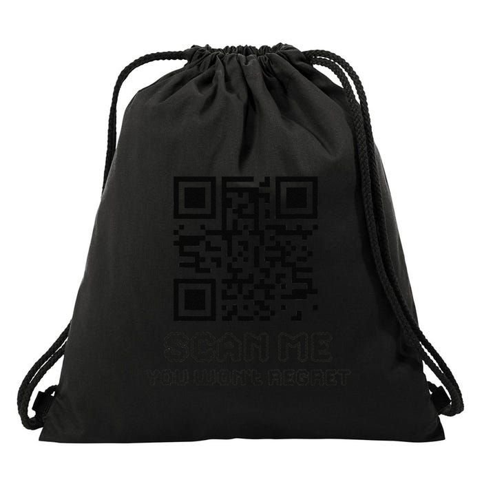 Funny Qr Scan Me Interactive Code For Humor Lovers Drawstring Bag