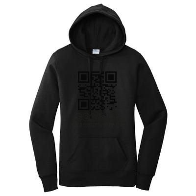 Funny Qr Scan Me Interactive Code For Humor Lovers Women's Pullover Hoodie