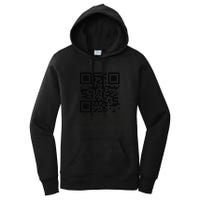 Funny Qr Scan Me Interactive Code For Humor Lovers Women's Pullover Hoodie