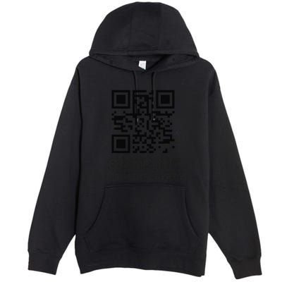 Funny Qr Scan Me Interactive Code For Humor Lovers Premium Pullover Hoodie
