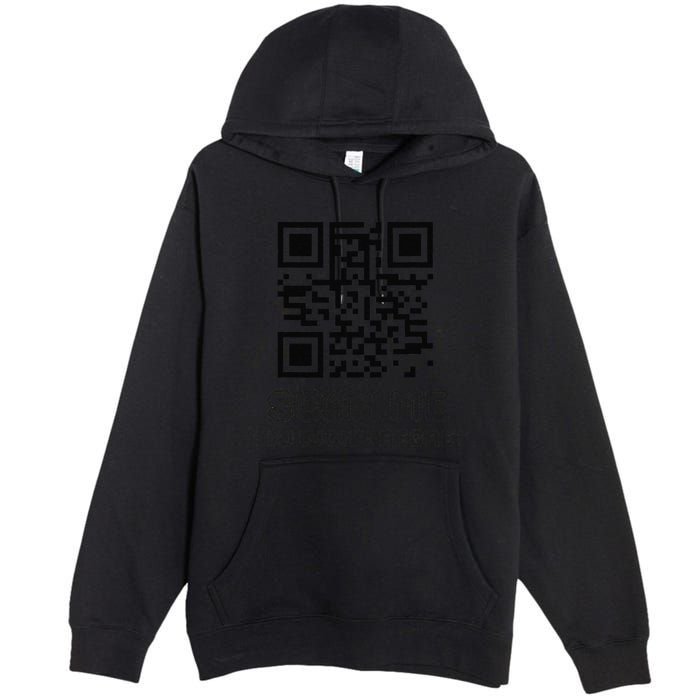 Funny Qr Scan Me Interactive Code For Humor Lovers Premium Pullover Hoodie