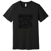 Funny Qr Scan Me Interactive Code For Humor Lovers Premium T-Shirt