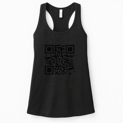 Funny Qr Scan Me Interactive Code For Humor Lovers Womens Tank Top