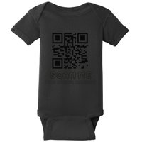Funny Qr Scan Me Interactive Code For Humor Lovers Baby Bodysuit