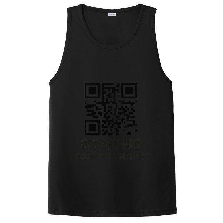 Funny Qr Scan Me Interactive Code For Humor Lovers PosiCharge Competitor Tank