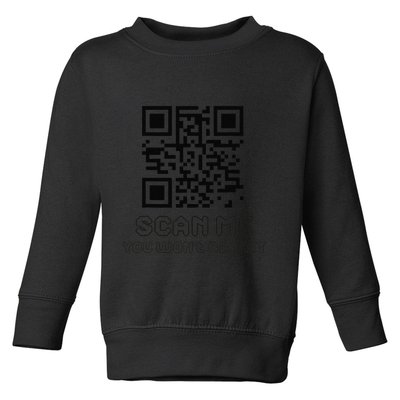 Funny Qr Scan Me Interactive Code For Humor Lovers Toddler Sweatshirt