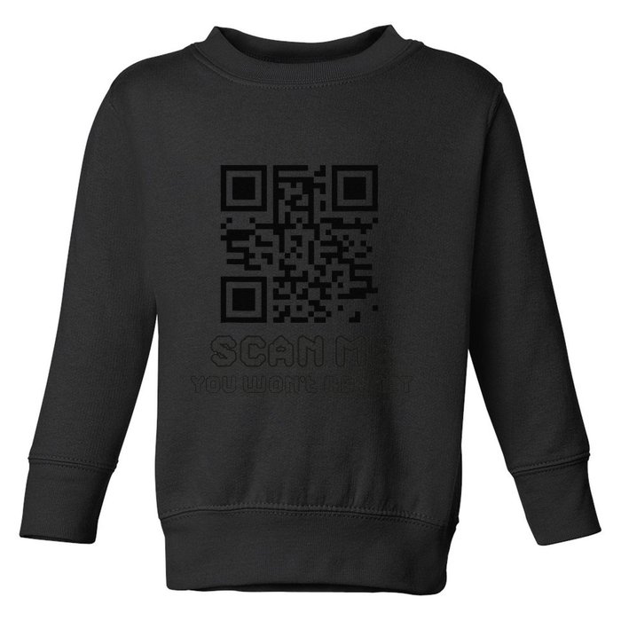 Funny Qr Scan Me Interactive Code For Humor Lovers Toddler Sweatshirt