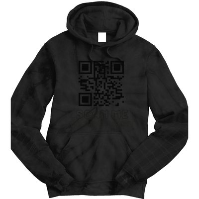 Funny Qr Scan Me Interactive Code For Humor Lovers Tie Dye Hoodie
