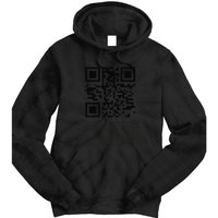 Funny Qr Scan Me Interactive Code For Humor Lovers Tie Dye Hoodie