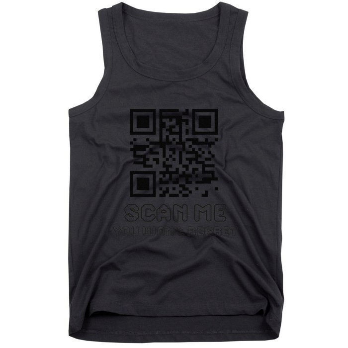 Funny Qr Scan Me Interactive Code For Humor Lovers Tank Top