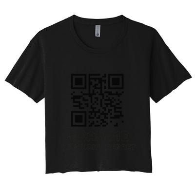 Funny Qr Scan Me Interactive Code For Humor Lovers Crop Top