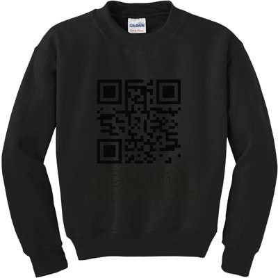 Funny Qr Scan Me Interactive Code For Humor Lovers Kids Sweatshirt