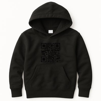 Funny Qr Scan Me Interactive Code For Humor Lovers Kids Hoodie