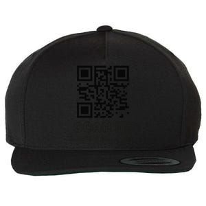 Funny Qr Scan Me Interactive Code For Humor Lovers Wool Snapback Cap