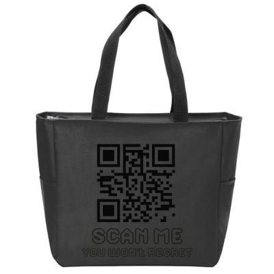 Funny Qr Scan Me Interactive Code For Humor Lovers Zip Tote Bag
