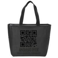 Funny Qr Scan Me Interactive Code For Humor Lovers Zip Tote Bag