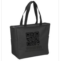Funny Qr Scan Me Interactive Code For Humor Lovers Zip Tote Bag