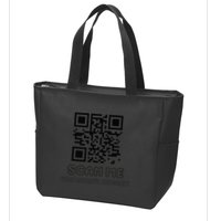 Funny Qr Scan Me Interactive Code For Humor Lovers Zip Tote Bag