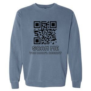 Funny Qr Scan Me Interactive Code For Humor Lovers Garment-Dyed Sweatshirt