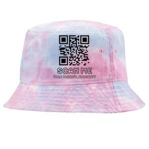 Funny Qr Scan Me Interactive Code For Humor Lovers Tie-Dyed Bucket Hat