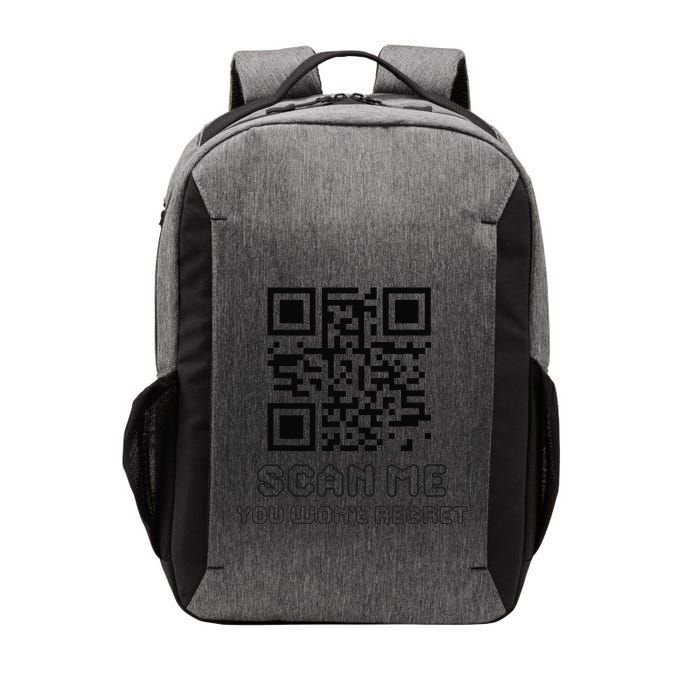 Funny Qr Scan Me Interactive Code For Humor Lovers Vector Backpack