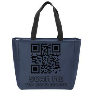 Funny Qr Scan Me Interactive Code For Humor Lovers Zip Tote Bag