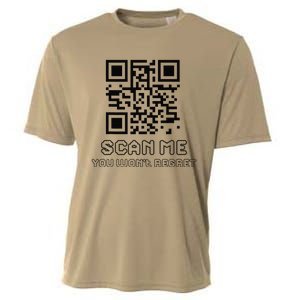 Funny Qr Scan Me Interactive Code For Humor Lovers Cooling Performance Crew T-Shirt