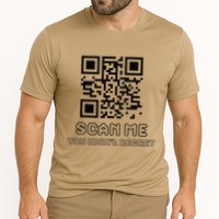 Funny Qr Scan Me Interactive Code For Humor Lovers Performance Shirt