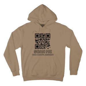 Funny Qr Scan Me Interactive Code For Humor Lovers Hoodie