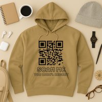 Funny Qr Scan Me Interactive Code For Humor Lovers Hoodie