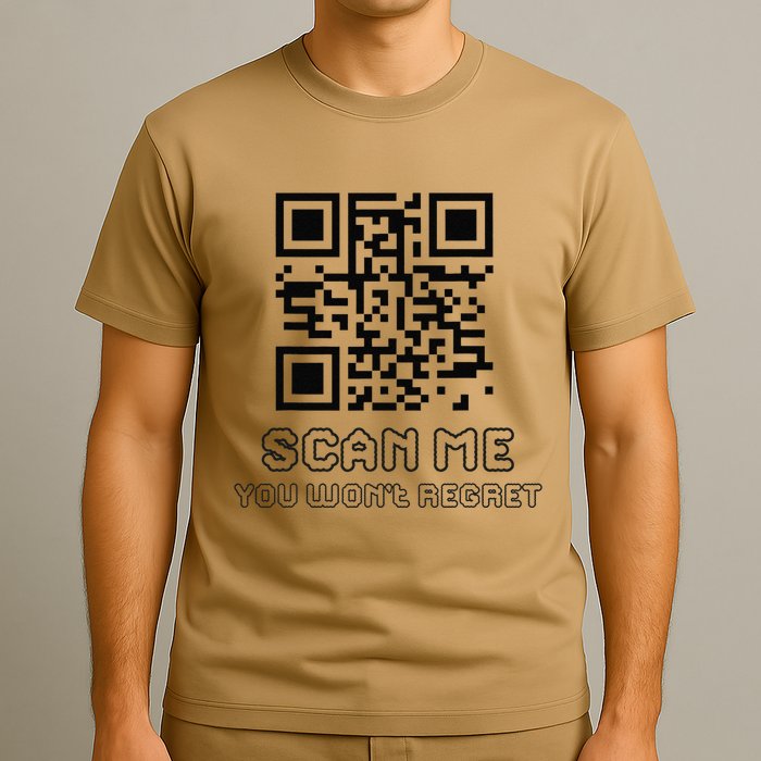 Funny Qr Scan Me Interactive Code For Humor Lovers T-Shirt