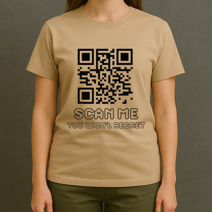 Funny Qr Scan Me Interactive Code For Humor Lovers T-Shirt