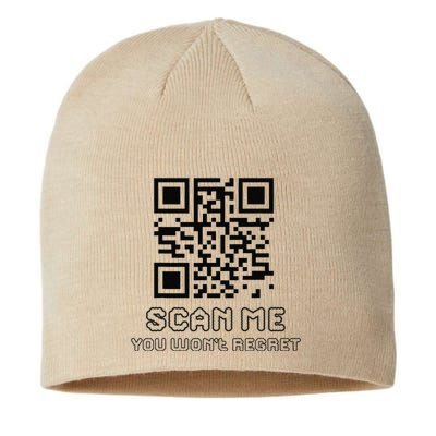 Funny Qr Scan Me Interactive Code For Humor Lovers Sustainable Beanie