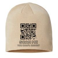 Funny Qr Scan Me Interactive Code For Humor Lovers Sustainable Beanie