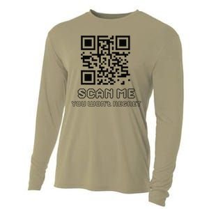 Funny Qr Scan Me Interactive Code For Humor Lovers Cooling Performance Long Sleeve Crew