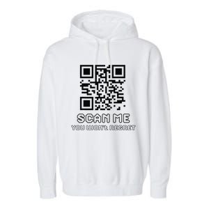 Funny Qr Scan Me Interactive Code For Humor Lovers Garment-Dyed Fleece Hoodie