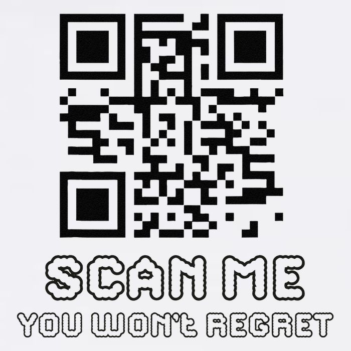 Funny Qr Scan Me Interactive Code For Humor Lovers Garment-Dyed Sweatshirt