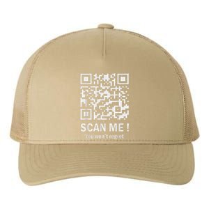 Funny Qr Scan Me President Trump 4547 Trump Dancing Code Yupoong Adult 5-Panel Trucker Hat