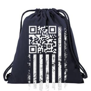 Funny Qr Scan Me President Trump 45 47 Trump Dancing Code Drawstring Bag