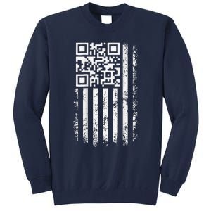 Funny Qr Scan Me President Trump 45 47 Trump Dancing Code Tall Sweatshirt