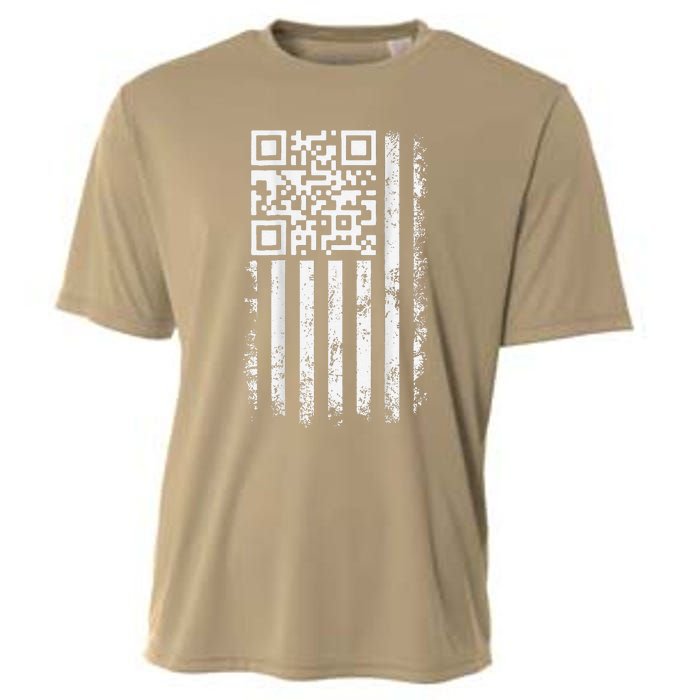 Funny Qr Scan Me President Trump 45 47 Trump Dancing Code Cooling Performance Crew T-Shirt