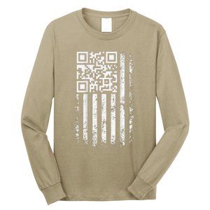 Funny Qr Scan Me President Trump 45 47 Trump Dancing Code Long Sleeve Shirt