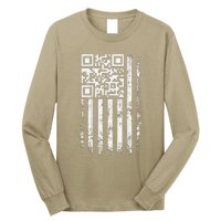 Funny Qr Scan Me President Trump 45 47 Trump Dancing Code Long Sleeve Shirt